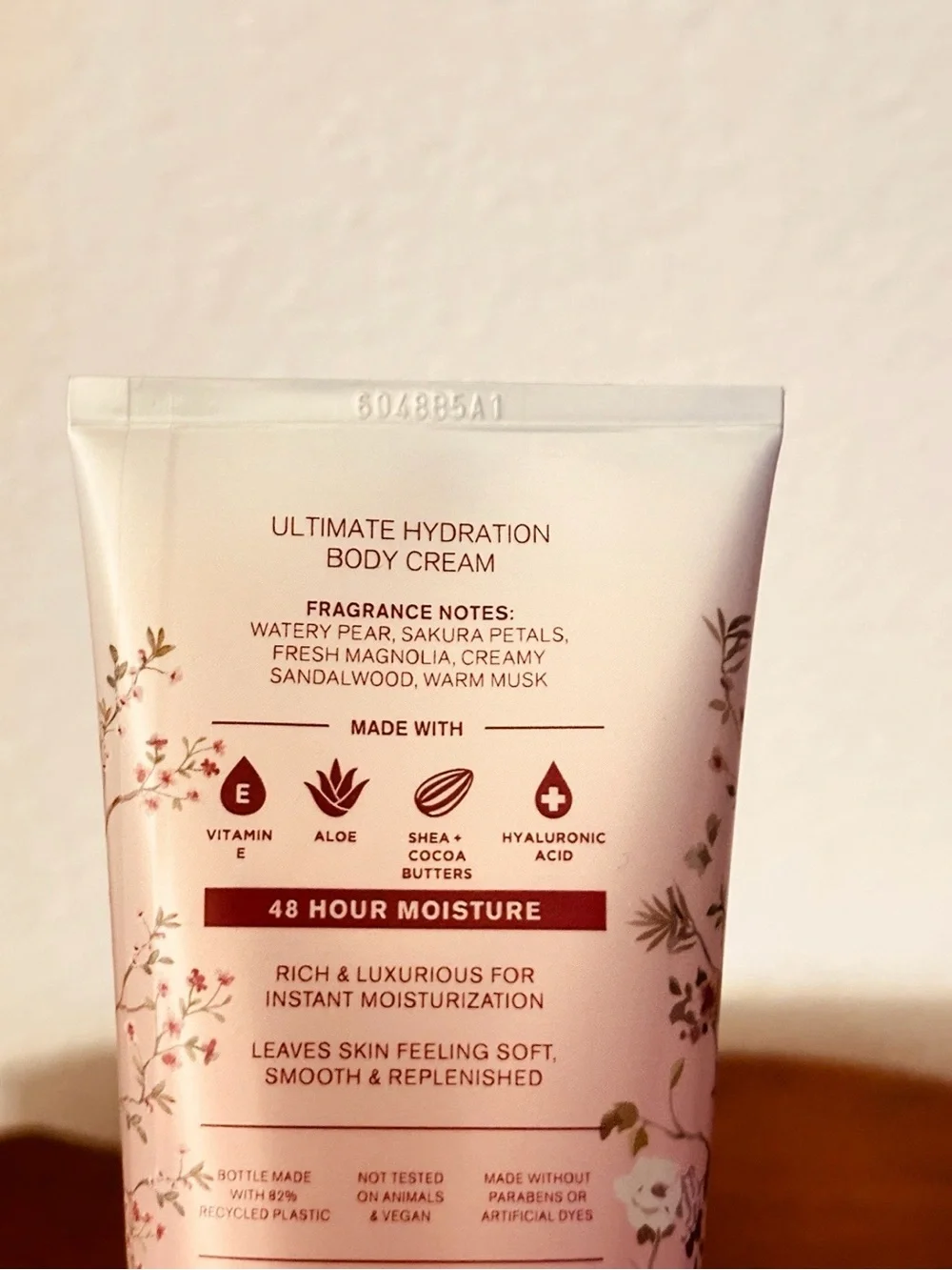 Bath & Body Works Forever Cherry Blossom Body Cream - Light Pink & Green Accents